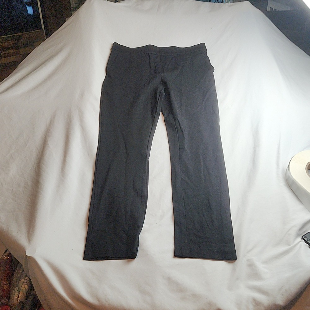 Trina Turk Straight Leg Trouser Black Rayon Blend Women's Size Medium